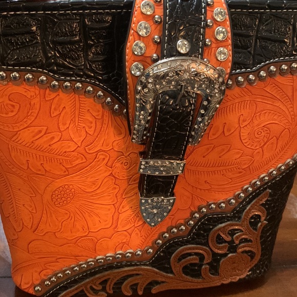 Burnt Orange Western Purse - Picture 5 of 13